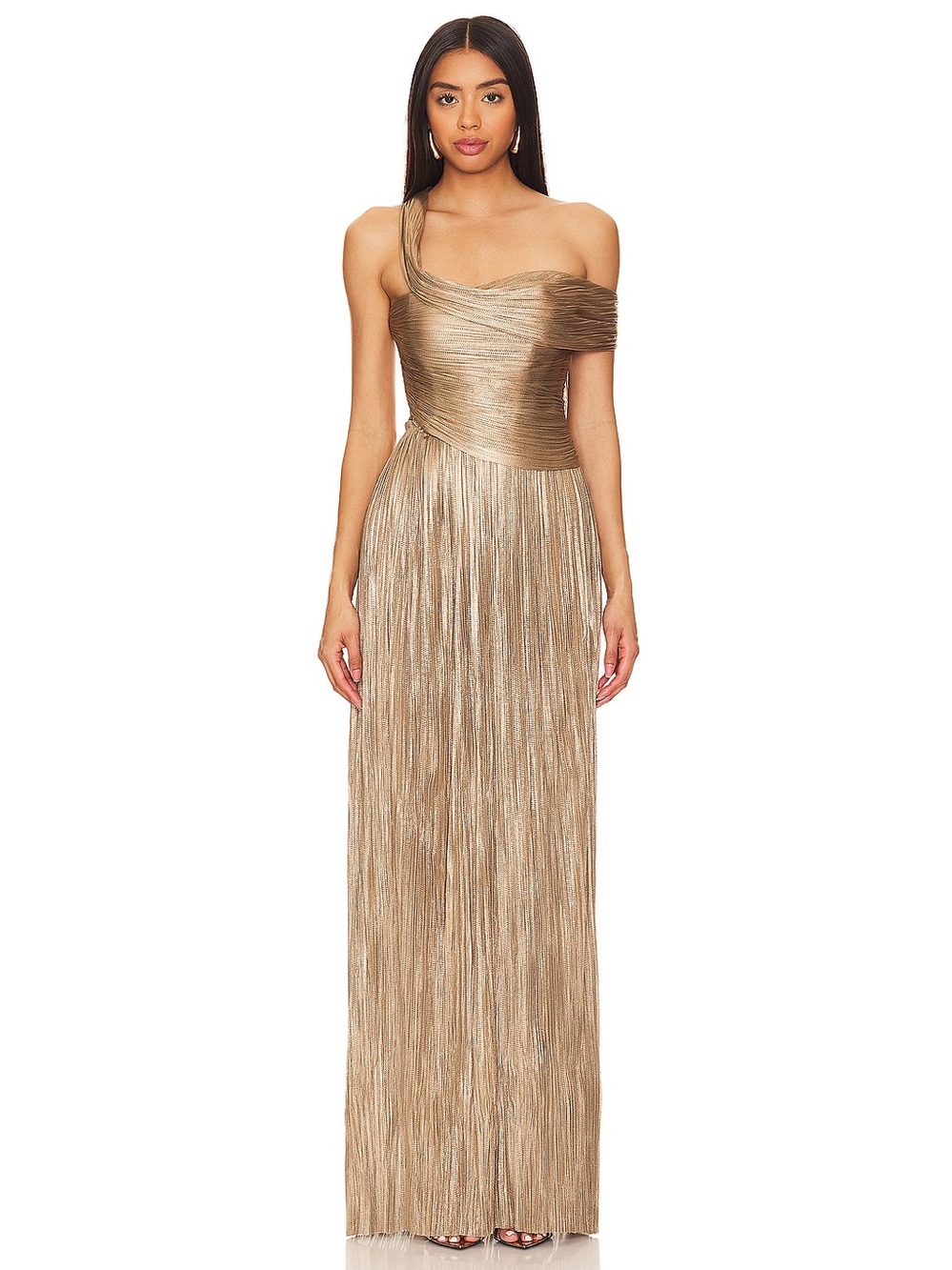 MARIA LUCIA HOHAN x REVOLVE Serene Gown Bronze Jade NWT $2,075 Sz 6